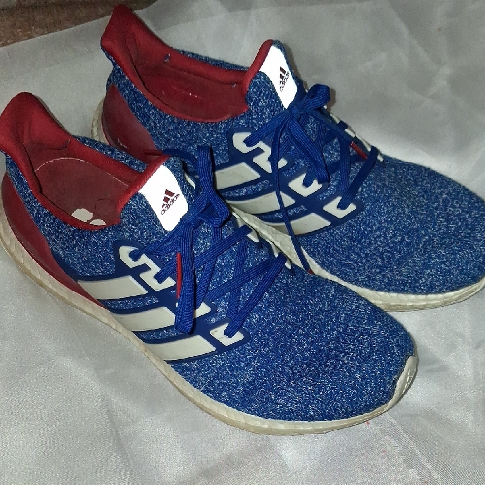 Adidas Ultra Boost USA Mens EE3704 Royal Red White Boost Primeknit Size 10